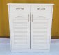 1X White 2 Door + 2 Drawer Shoe Storage Cabinet 90x76x32cm