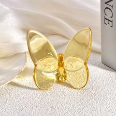 1Pc Winkling Gold Butterfly Figurines Ornament Desktop Decor