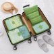 1Set 6in1 Green Zipper Waterproof Luggage Travel Bags Packing
