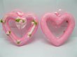 (image for) 4x12Pcs Polystyrene Foam Pink Heart Decoration w/Sequin