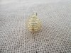 50 Golden Spiral Bead Cages Pendants Findings 25x20mm Size 50 Golden Spiral Bead Cages Pendants Findings 25x20mm Size