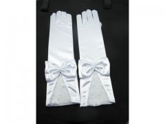 1Pair White Wedding Bowknot Bridal Gloves 37cm 1Pair White Wedding Bowknot Bridal Gloves 37cm