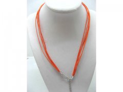 100 Orange Multi-stranded Waxen Strings For Necklace