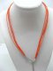 100 Orange Multi-stranded Waxen Strings For Necklace
