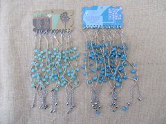 5Sheets X 12Pcs Wishing Bracelets with Gemstone Chips Beads