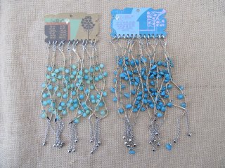 5Sheets X 12Pcs Wishing Bracelets with Gemstone Chips Beads