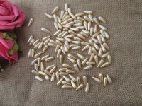250g (615Pcs) Champagne Teardrop Simulate Pearl Beads Loose Bead