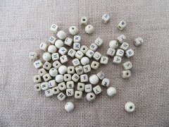250Grams Round Cube Wooden Loose Beads Assorted for Crafts 250Grams Round Cube Wooden Loose Beads Assorted for Crafts