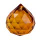 6Pcs Amber Crystal Ball Prism Pendant for Suncatcher 40x42mm