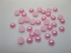 5000Pcs 6mm Pink Semi-Circle Simulated Pearl Bead Flatback