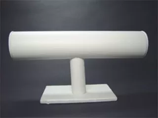 2Pcs White Leatherette T-BAR Bracelet Display Rack