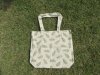 6Pcs Green Leaf Hemp Handbag Shopping Bag 39x33x9cm