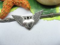 20pcs Metal Heart and Wing Charms yw-ac-mc88 20pcs Metal Heart and Wing Charms yw-ac-mc88