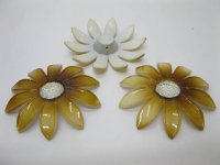 20Pc Coffee Blossom Sunflower Hairclip Jewelry Finding Beads 6cm