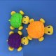 27Pcs Novelty Cartoon Tortoise Shape Erasers Mixed Color