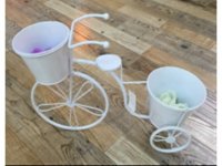 1Set Bicycle Flower Plant Display Stand 2 Holder Home Garden