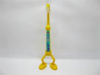 48Pcs Kid Yellow Clean Morning Toothbrushes with Stand Holder 48Pcs Kid Yellow Clean Morning Toothbrushes with Stand Holder