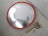 1X New Red 60cm Indoor Convex Polycarbonate Safety Mirror 1X New Red 60cm Indoor Convex Polycarbonate Safety Mirror