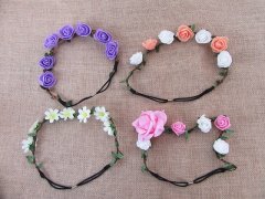 1Pc Flower On Elastic Head Band Head Hoop Hairband New