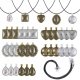 75Pcs DIY Vintage Pendant Making Necklaces Set Jewellery Finding
