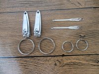 12Sets Nail Clippers and Earpick with Split Rings 12Sets Nail Clippers and Earpick with Split Rings
