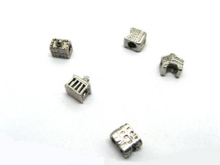 10 Assorted Metal Thread European Beads ac-sp573