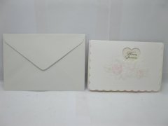 10Pcs New Wedding Invitation Heart on Rose