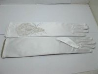 1Pair Wedding Dress Embroidery Bridal Gloves 38cm