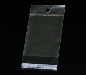 1000 Clear Self-Adhesive Seal Plastic Bag 17x12cm W/Hole