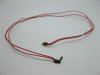 95 Red 2-String Waxen Strings For Necklace Copper Clasp
