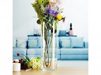 12X Wedding Clear Glass Cylinder Table Flower Vases 40x10cm