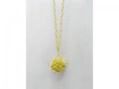 5X Chain Necklaces w/Yellow Flower Pendant Iron Art