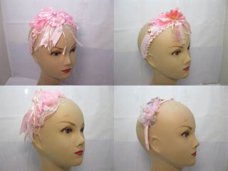 1X New Cute Pink Flower Floral Headband for Girl