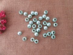 250g (400Pcs) Bluish Simulate Pearl Beads Barrel Pony Beads 12mm