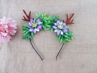 1Pc Floral Leaf Crown Garland Headbands Hair Hoop Head Wear