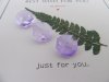 100 Light Purple Crystal Faceted Double-Hole Suncatcher Beads