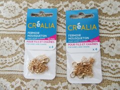 4Sheet x 4Pcs Snap Hook Closing for Wires and Chains 12mm