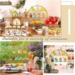 1Set 3 Layers Cupcake Stand Dessert Plate Serving Tray Party