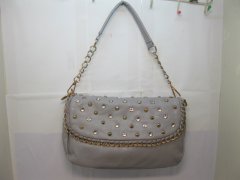 1Pc New Grey Shoulder Sling Bag Handbag w/Rhinestone 1Pc New Grey Shoulder Sling Bag Handbag w/Rhinestone