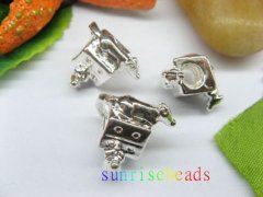 10pcs Silver Plated Mouse Beads European Design yw-pa-tb46 10pcs Silver Plated Mouse Beads European Design yw-pa-tb46