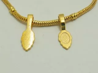 100 New Golden Color Snap Bail Pendant Leaf Bail 26x8mm