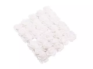 25Pcs White Rose Artificial Foam Flower Hair Pick Wedding