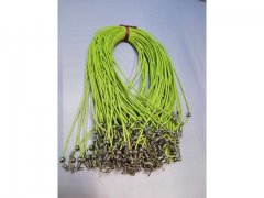 100 Green Waxen Strings With Connector For Necklace 100 Green Waxen Strings With Connector For Necklace