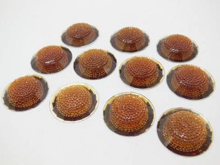 84 Round Flatback Beads Rhinestone Craft Embellishment - Coffee