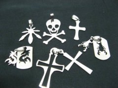 12 New Stainless Steel Pendants Jewellery Finding-6 Styles 12 New Stainless Steel Pendants Jewellery Finding-6 Styles