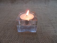 6Pcs Cube Crystal Tealight Candle Holder Wedding Party Favor 6Pcs Cube Crystal Tealight Candle Holder Wedding Party Favor