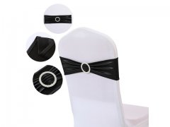 10Pcs Shiny Black Sashes Chair Wider Bow Wedding Venue Banquet 10Pcs Shiny Black Sashes Chair Wider Bow Wedding Venue Banquet