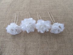 1Pc Wedding Bride Bridal Bridemaid Rose Flower Hair Bobby Pin 1Pc Wedding Bride Bridal Bridemaid Rose Flower Hair Bobby Pin