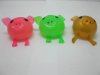 12 Funny Squishy Pig Sticky Toy for Kids Mixed Colour
