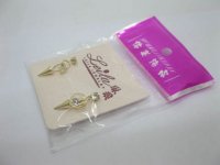 12Pairs Gloden Plated Fashion Earring Studs with Rhinestone